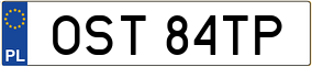 Trailer License Plate